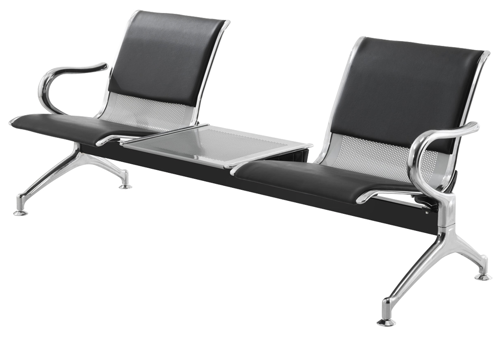 -black color waiting chair with tea table custom color beauty salon